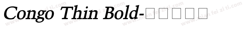 Congo Thin Bold字体转换